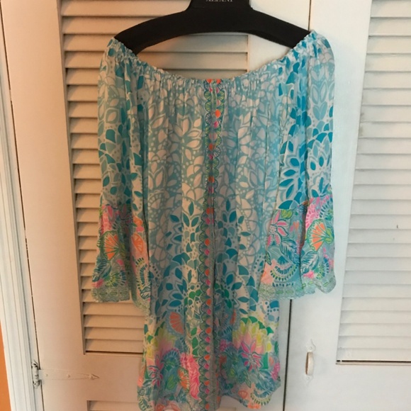 Lilly Pulitzer Nevie Off the Shoulder Dress Size Small - Picture 3 of 8
